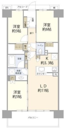 ジオ柏の葉キャンパスの物件間取画像